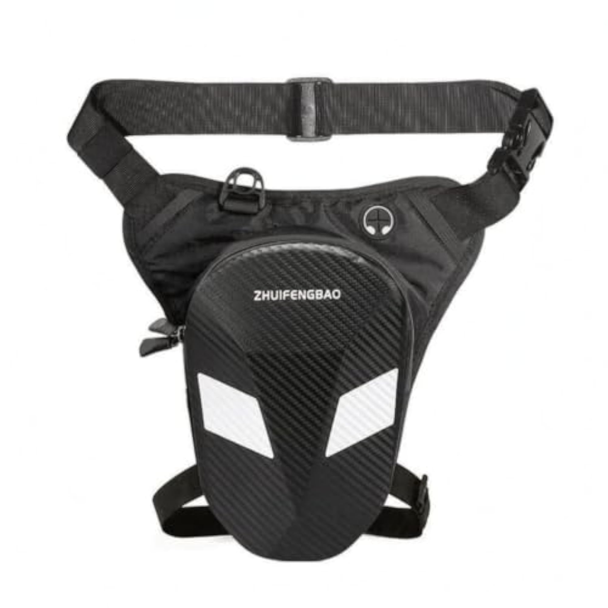 Headphone Opening Motorcycle Leg Bag, Waterproof Thigh Pouch