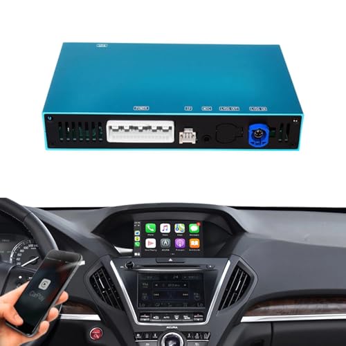 Carplay Adapter for Acura Upgraded Accessories Wireless CarPlay & Android Auto Receiver, Upgrade Kit fits ILX MDX RDX TLX RLX CarPlay Retrofit Kit Decoder, Support Mirror Link, Camera