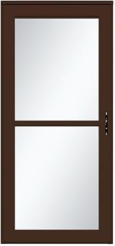 Platinum Retractable Screen Woodland 32-in. Left Hinge Storm Door