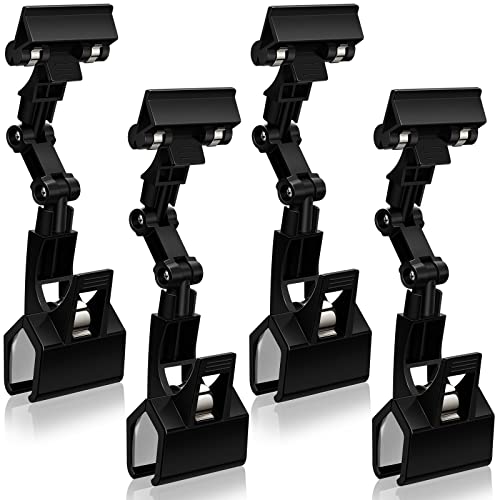Support de documents flexible double tête ajustable pour moniteur PC noir