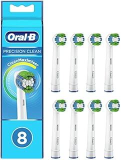 Oral-B Precision Końcówki do Szczoteczek, 8 Sztuk, Oryginalne Wkłady do Elektrycznej Szczoteczki, z Technologią CleanMaximiser, Białe