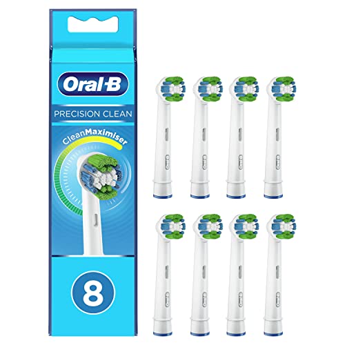Oral-B Precision Clean Brossettes De Rechange Clean Maximiser Pour Brosse À Dents Électrique Jusqu’À 100 % D’Élimination De La Plaque Dentaire, Pack De 8