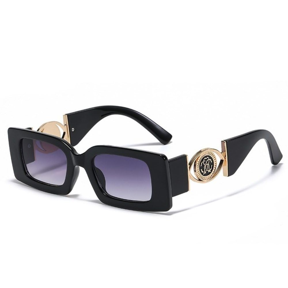 Petites lunettes de soleil carrées de luxe avec finition rétro - 6