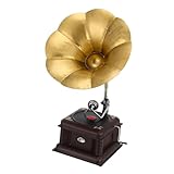 Construit pour durer : fabriqué à partir de matériaux, cet ornement de phonographe assure beauté et fonctionnalité, tourne-disque rétro, tourne-disque rétro