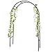 RUBFAC 94" Garden Arch Trellis for Climbing Plants Outdoor, Metal Arch Frame Garden Arbors and Arches, Outdoor Archway for Flower Vines Wedding Bridal Party Decoration, Black