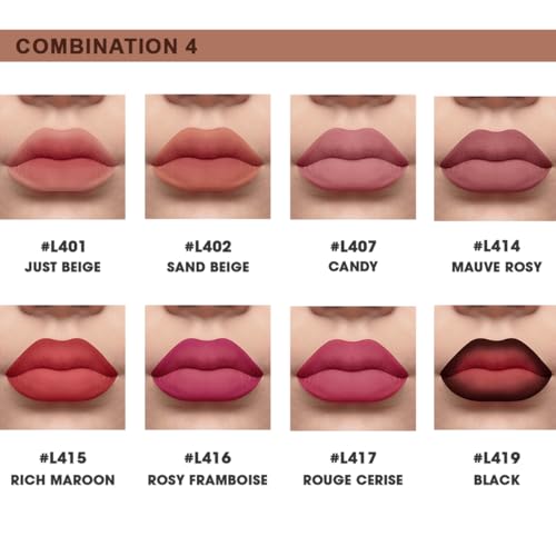 8 PCS Lip Liner Pencil Set - Matte Nude Lip Contour Lipliner, Waterproof Long Lasting Lipstick Lip Liner Set, Smudge-Proof Lip Pen (#8PCS-04)