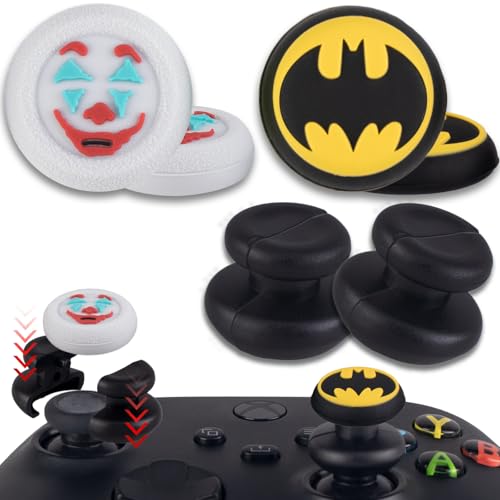 PlayRealm 2 x Daumenstick-Verlängerung & Daumengriff für Xbox Serie & Xbox One Controller (Schläger & Joker W)