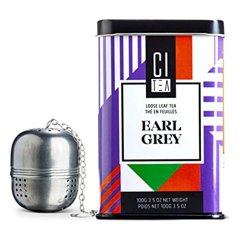 Earl Grey Loose Leaf Tea and Tea Ball Bundle, Premium Black Tea 100g-Citea Cover