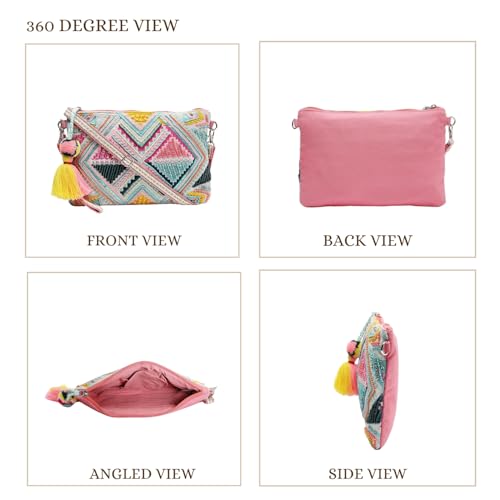 Image of Anekaant Boho Ethnic Cotton Jacquard Sling Bag