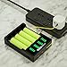 PowerTrust LED 4-Slots Universal Battery Charger for 18650 26650 22650 21700 20700 18500 18350 17670 17500 14500 14430 10440 AA AAA AAAA Rechargeable Batteries