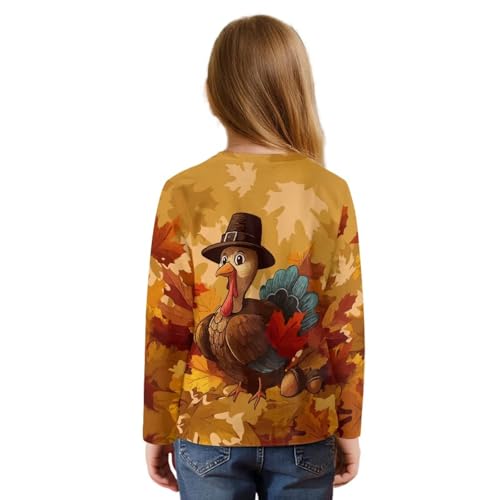 Shirts for Girls Long Sleeve Front Tie Knot Shirt, 5-12 Y2