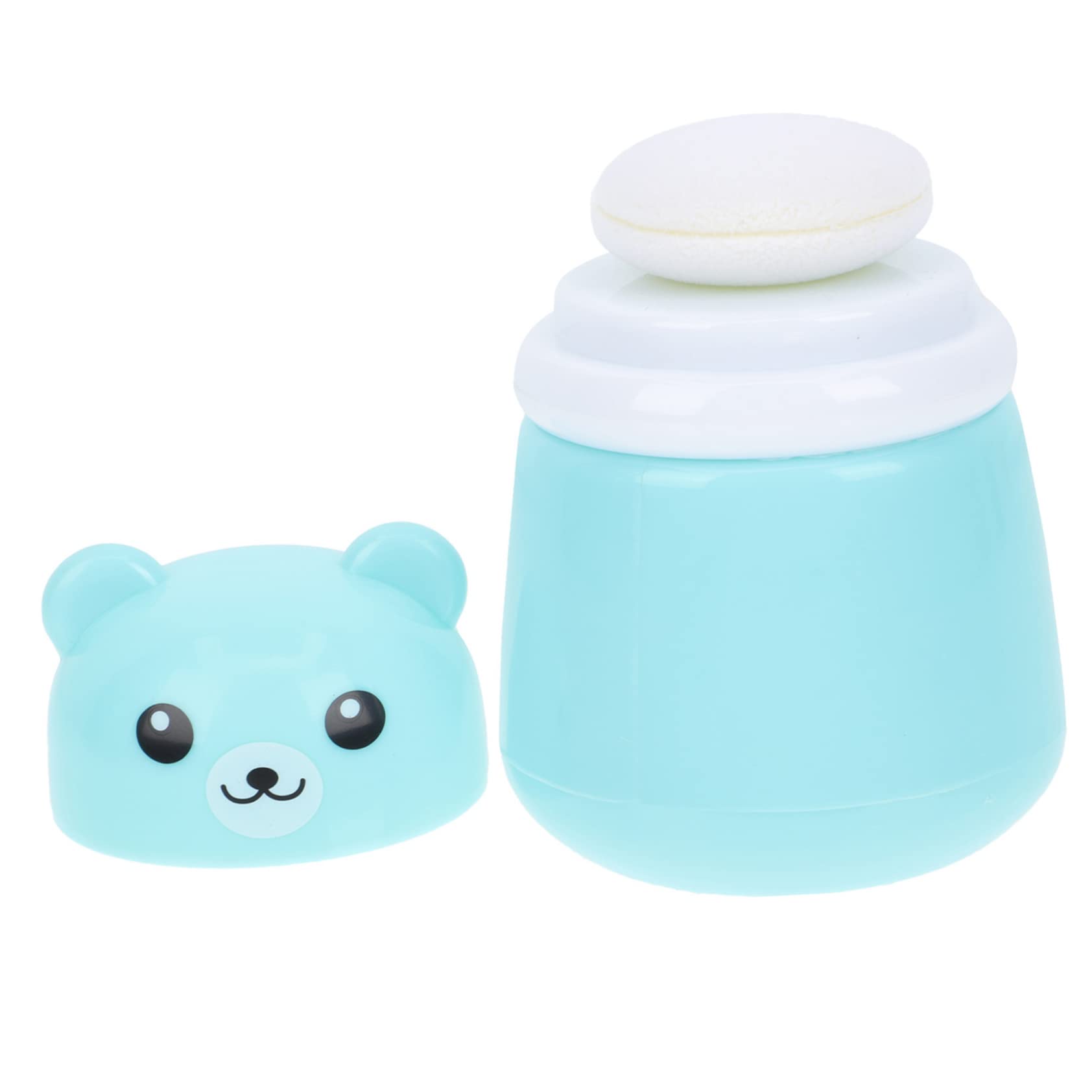 TOVINANNA Bath Powder Box Baby Powder Puff Kit Newborn Talcum Powder Container for Home Travel Use