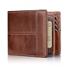 Swallowmall Mens Wallet Rfid Blocking Leather Wallet for Men Bifold Wallets with 1 ID Window 16 Card Slot