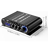 XRLUC Mini Bluetooth Amplifier 2.1 Channel with Subwoofer Bass Out, Home Audio Stereo Systems Hi-Fi Digital Class Music for Passive Speakers PC TV Phone Car Vehicle (Power Supply NOT Include) - Image 8