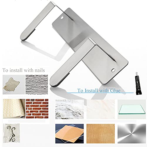 Cuisallette Stainless Steel Wall Mounted Pot Lid Holder Organizer Cutting Board Storage Rack Punch-Free Multifunctional Kitchen Shelf 2 Pcs #TOP3