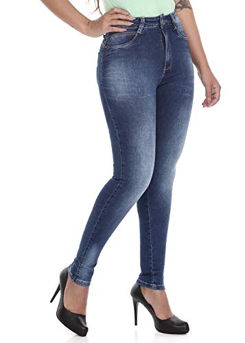 Cigarrete Push Up, Feminino, Sawary Jeans, Indigo, 36