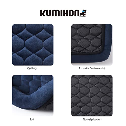 Kumihon Luxurious Cat Bed Mat (29.1'' X 18.9''), Dog Crate Bed Soft Plush Pet Cushion Pet Pillow Bed Washable, Non-Slip Crate Dog Bed Crate Mat Pet Bed For Cats, Small&Medium Dogs #TOP2