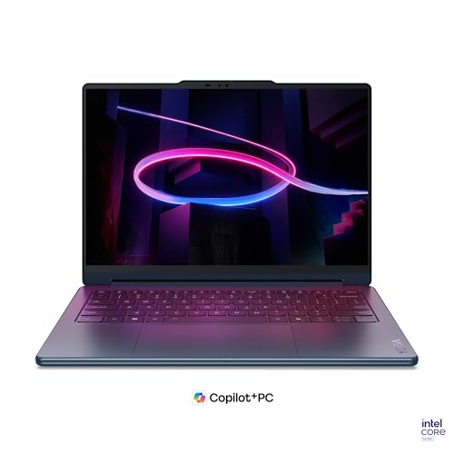 Lenovo Yoga 9 2in1 Aura Edition Laptop | 14 2.8K WQXGA OLED Touch Display | Intel Core Ultra 7 355 | 32GB RAM | 1TB SSD | Integrierte Intel Grafik | Windows 11 | QWERTZ | Blau | 3 Jahre Premium Care