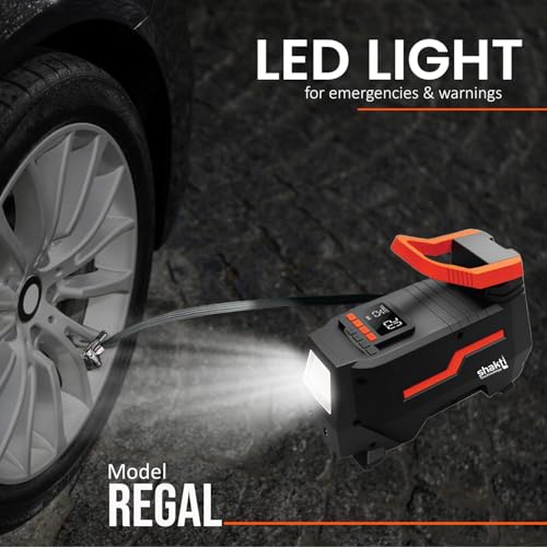 Shakti Technology REGAL (AC+DC) - Digital Portable Tyre Inflator for Car and ...