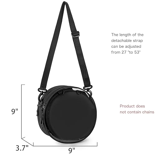 STEAMEDBUN Circle Ita Bag Round Crossbody Bag Ita Purse Pin Display Bag with Insert4