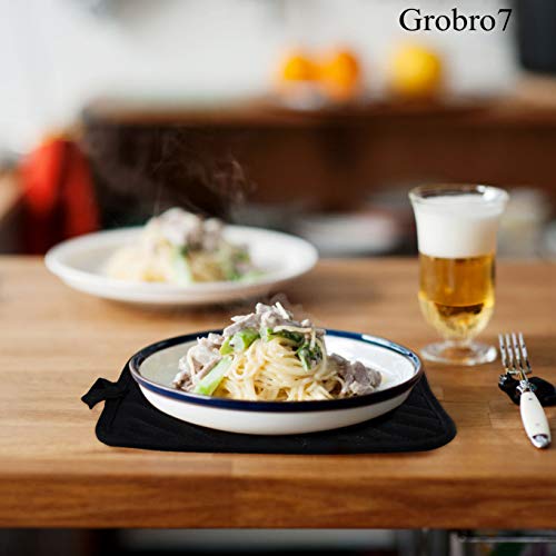 image for GROBRO7 5Pack Cotton Pocket Pot Holder Set Kitchen Heat Resistant Poth