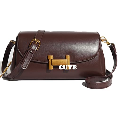 Image of Sanxiner Crossbody Bags for Women,Vegan Leather Shoulder Handbags,Designer Cross Body Purses for Women with Adjustable Strap, Coffee, Modern