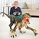 Riesiger ferngesteuerter Dinosaurier Spielzeug RC Dinosaurier Velociraptor mit LED-Licht Geräusch Gehen Rost Realistisch T-Rex Elektrischer Dinosaurier Velociraptor Licht Sounds Dinosaurier