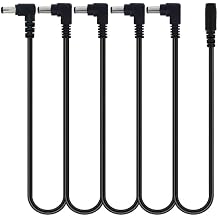 1 to 2/3/4/5/6/8 Way Daisy Chain Cable Guitar Effect Pedal Power Supply Splitter Cable Adapter Power Cable Black-2PCS 1 to 5