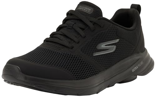 Skechers Go Walk 8 Idris, Zapatillas Hombre, Black Textile/Trim, 42.5 EU