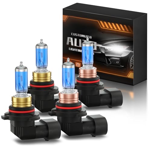Image of XFLHEHD Highlander Halogen Headlights Bulbs Fits for 2000-2007 Toyota Highlander, Ultra Bright 5000K White Highlander High Low Beam Light Bulbs Combo, Plug and Play, 4 Pack