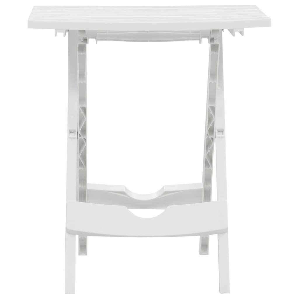 Leepesx Tavolino da Balcone Tavolo da Giardino Tavolo da Esterno Tavolo da Giardino Tavolo da Esterno Tavolo da Giardino Pieghevole 45,5x38,5x50cm Bianco