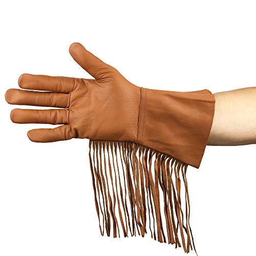 Archerymax Men's Western Fringe Leather Gauntlets #TOP2