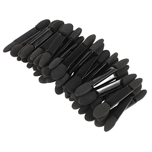 FOMIYES 50-piece Makeup Sponge Brush Set Eyeshadow Brush Kit Double-ended Applicator Ideal for Daily Use Travel