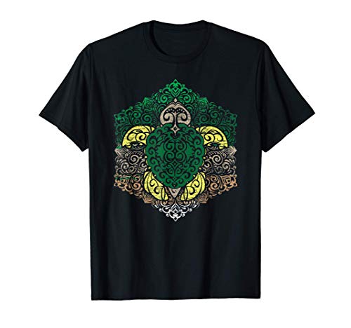 Aquarium Gardien De Zoo Mandala Animal D'Océan Tortue T-Shirt