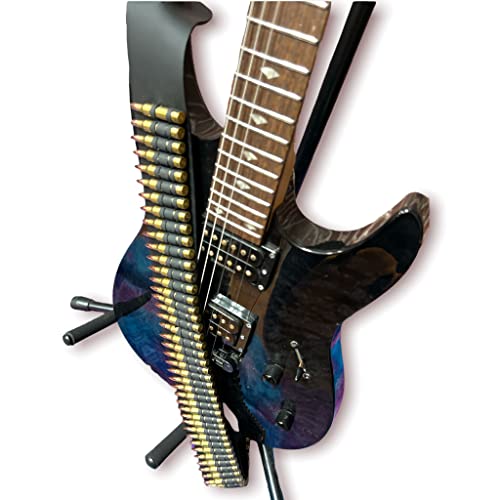 Funk Plus Bullet Guitar Strap Brass Shell 100% Leather Thrash Metal Usa Made Bass Rock Strap #TOP7