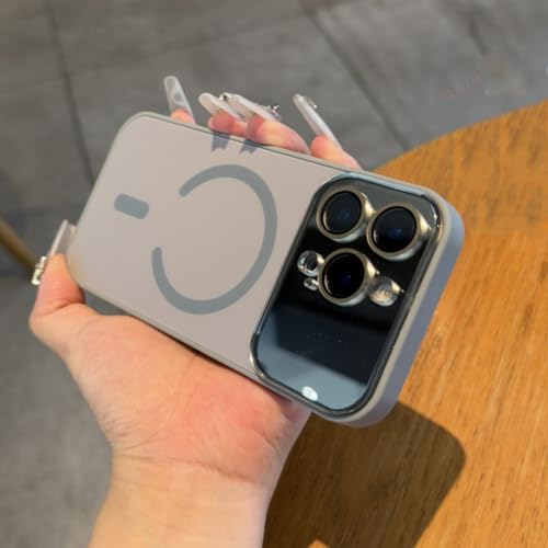 RNOZX iPhone 16 Pro Max�p�}�O�l�b�g���X�}�z�P�[�X ��^�E�B���h�E�t���[�d�ی�J�o�[�iiPhone 16 Pro Max�p/�`�^���O���[�j