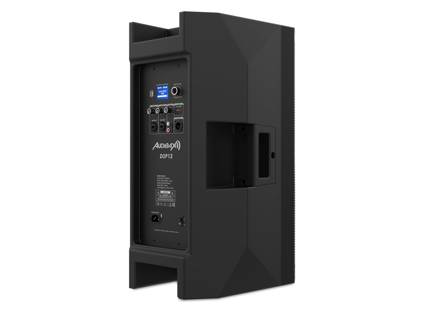 Audibax DSP12 - Altoparlante Attivo con DSP da 12" - Altoparlante Amplificato - Potenza 1200W - DSP Interno di Qualità per Equalizzazione e Modalità di Riproduzione - Altoparlante con Bluetooth