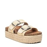 Suela antideslizante Refresh 79445, Sandalias Planas Mujer, Beige, 37 EU