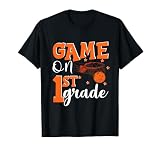 Funny Back to School Game On 1st Grade Basketball T-Shirt