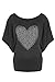 Oops Outlet Women's Fine Knitted Off Shoulder Oversized Baggy Batwing Sleeve Top