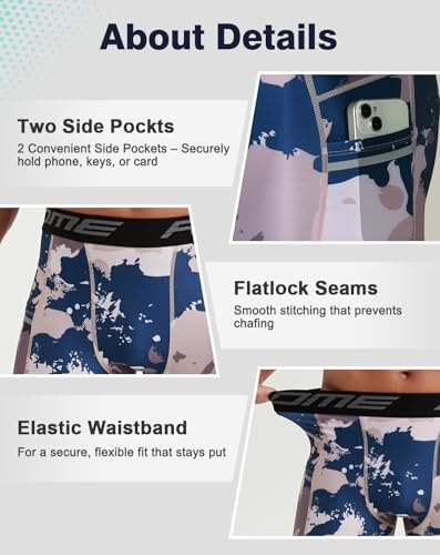 Image of Compression Shorts Men Spandex Sport Gym Shorts Athletic Workout Running Tights Training Underwear