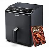 COSORI Friteuse sans Huile intelligente 6,4L XXXL avec 100+ Recettes, Air Fryer 1700W, Friteuse à Air Chaud avec 12 Programmes, et aussi Faites Cuire, Frire, Rôtir et Griller, Noir, CAF-P583S