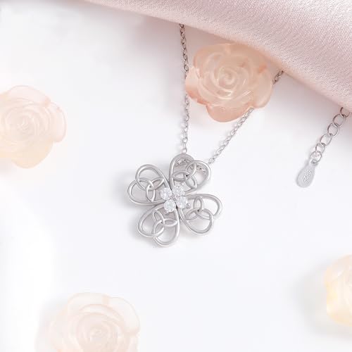 Image of Sterling Silver Pendant Necklace Charms Hypoallergenic Fashion Jewelry Dainty Valentines Day Birthday Gift for Women