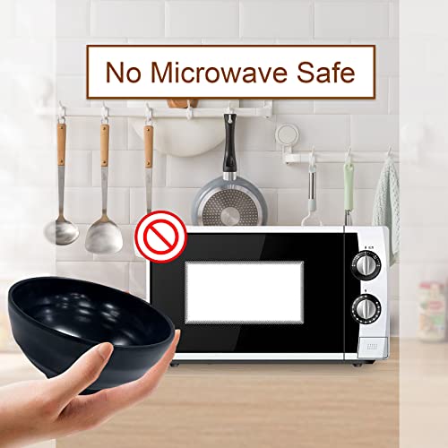 Ganydet Black Dip Bowls 6 Packs, 8.5Oz Melamine Bowls, Small Dessert Bowls Soup Bowls, Matte Black Plastic Bowls For Rice Soup Ice Cream Snacks Side Dishes Dipping Sauces, 4.5'' × 2.1'' #TOP6