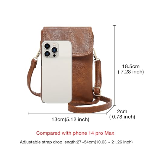 FOXLOVER Small Crossbody Bags for Women Designer Cell Phone Bag Wallet Vegan Leather Purses Adjustable Strap2