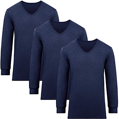[fun.] WARMACTIVE メンズ Vネック 3枚セット NAVY M 帝人フロンティア企画