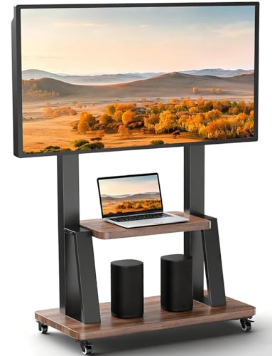 ORMGZIN �e���r�X�^���h�L���X�^�[�t��42-100�C���`�t��&���j�^�[�Ή�, ��^ �Ǌ� ���� �����^�e���r�䏰�u�� VESA 200x200-900x600 mm �ω׏d80KG,50 55 58 60 65 70 75 80 85 86 90