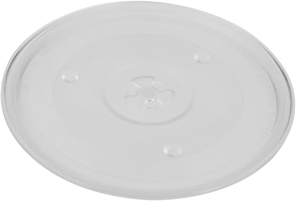 MAGICLULU Y Microwave Glass Turntable Plate Replacement Heat Resistant Easy to Clean Microwave Glass Tray for Daily Use Transparent Design