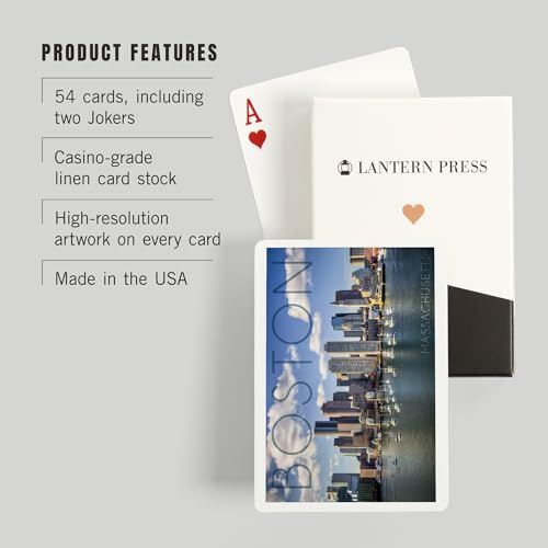 Baraja de Cartas Boston Massachusetts, Cartas Póker 52 miniatura 3