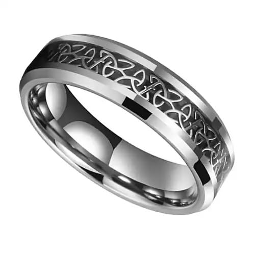Silver Rings for Men Boys Boyfriend gents friends girls mens Platinum Black ring for men Blue Ring for Boys Stainless Steel finger Rings Stylish Fashion thumb band Combo set M471-image-18